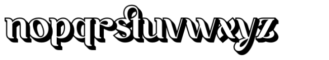 Ankori Extrude Font LOWERCASE