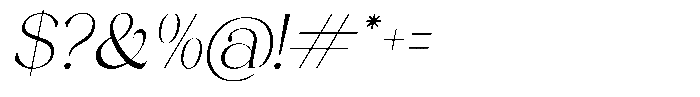 Annagia Italic Font OTHER CHARS
