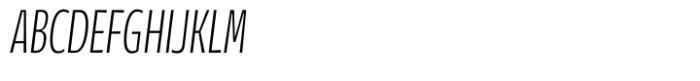 Annuario Condensed Light Italic Font UPPERCASE