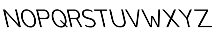 Anoda Light Backslant Font UPPERCASE