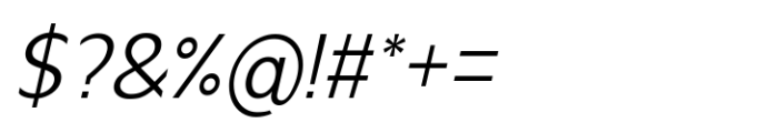 Anoda Light Italic Font OTHER CHARS