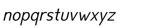 Anoda Light Italic Font LOWERCASE