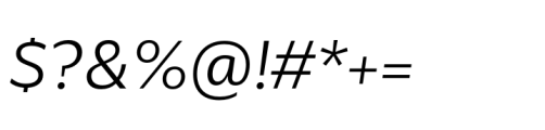 Anona Light Italic Font OTHER CHARS