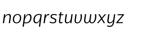 Anona Light Italic Font LOWERCASE