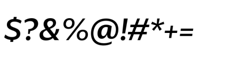 Anona Medium Italic Font OTHER CHARS