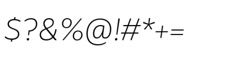 Anona Thin Italic Font OTHER CHARS