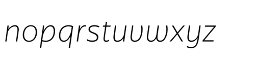 Anona Thin Italic Font LOWERCASE