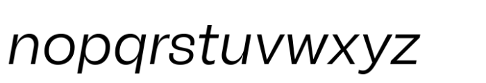 Another Grotesk Norm Italic Font LOWERCASE