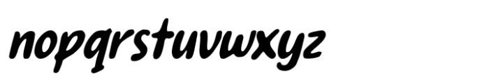 Anowy Slant Smooth Font LOWERCASE