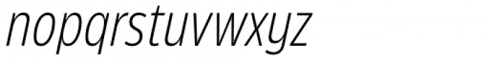 Ansage XLight CD Italic Font LOWERCASE