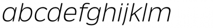 Ansage XLight Italic Font LOWERCASE