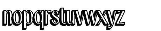 Ansela Extrude Left Font LOWERCASE