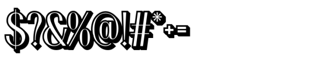 Ansela Extrude Right Font OTHER CHARS