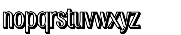 Ansela Extrude Right Font LOWERCASE