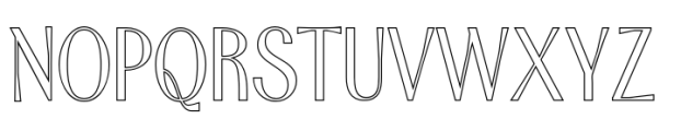 Ansela Outline Font UPPERCASE