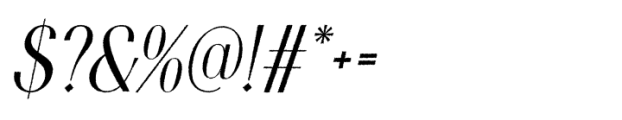 Ansela Rough Italic Font OTHER CHARS