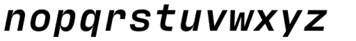 Antarctican Mono Semibold Italic Font LOWERCASE
