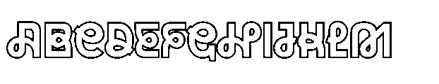 Antex Inline Font UPPERCASE