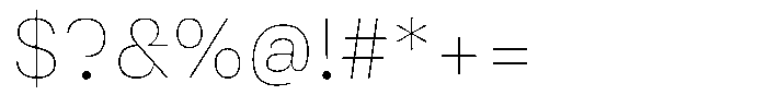 Anthine Thin Font OTHER CHARS