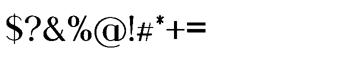 Anthology Paradise Regular Font OTHER CHARS
