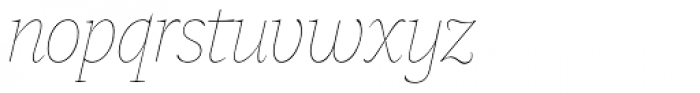 AntiQuasi Thin Italic Font LOWERCASE