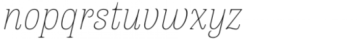 Antica Thin Italic Font LOWERCASE