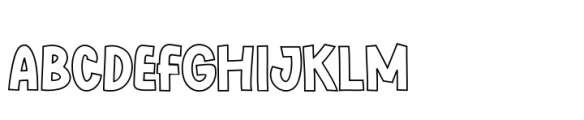 Antik Outline Font LOWERCASE