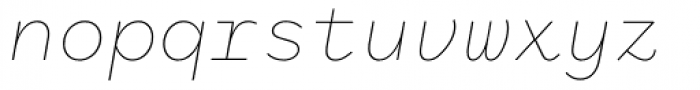 Antikor Family mn Thin Italic Font LOWERCASE