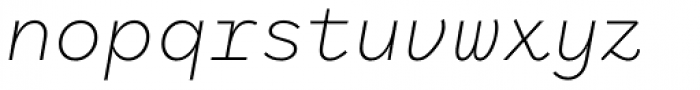 Antikor Family tx Extra Light Italic Font LOWERCASE