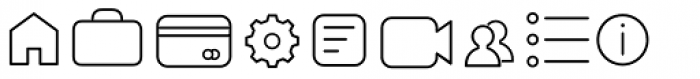 Antipasto Icons ExtraLight Font LOWERCASE