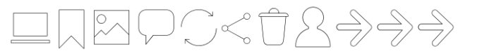 Antipasto Pro Icons Hairline Font LOWERCASE