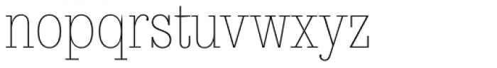 Antique Central Thin Condensed Font LOWERCASE