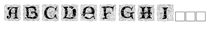 Antique Initials Regular Font UPPERCASE