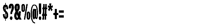 Antre Compressed Bold Font OTHER CHARS