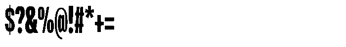Antre Compressed Extra Bold Font OTHER CHARS