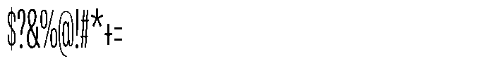 Antre Compressed Extra Light Font OTHER CHARS
