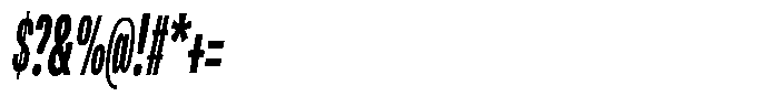 Antre Compressed Medium Italic Font OTHER CHARS