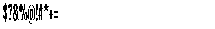 Antre Compressed Regular Font OTHER CHARS