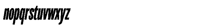 Antre Compressed Semi Bold Italic Font LOWERCASE