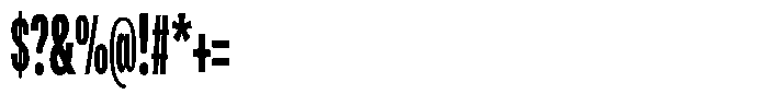 Antre Compressed Semi Bold Font OTHER CHARS