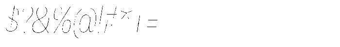 Antre Condensed Hairline Italic Font OTHER CHARS