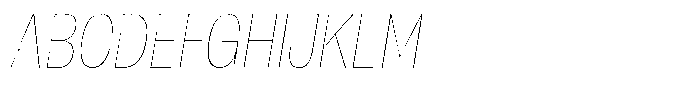Antre Condensed Hairline Italic Font UPPERCASE