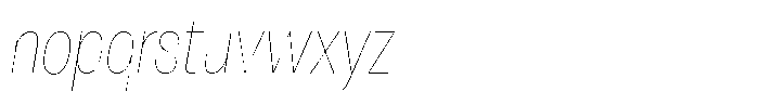 Antre Condensed Hairline Italic Font LOWERCASE