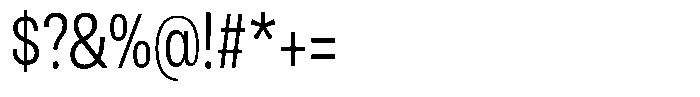 Antre Condensed Light Font OTHER CHARS