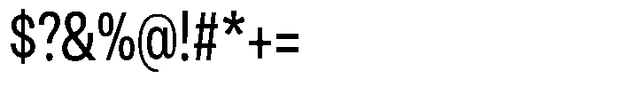 Antre Condensed Regular Font OTHER CHARS