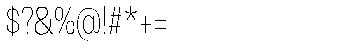 Antre Condensed Thin Font OTHER CHARS