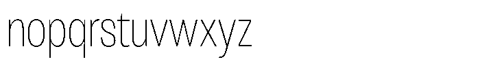 Antre Condensed Thin Font LOWERCASE