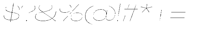 Antre Expanded Hairline Italic Font OTHER CHARS