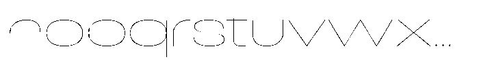 Antre Expanded Hairline Font LOWERCASE