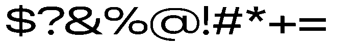 Antre Expanded Regular Font OTHER CHARS